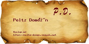 Peltz Domán névjegykártya